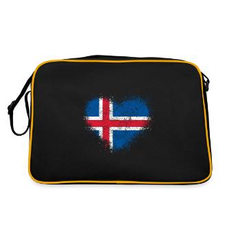 Islande - Sac Retro - noir/or - Dos