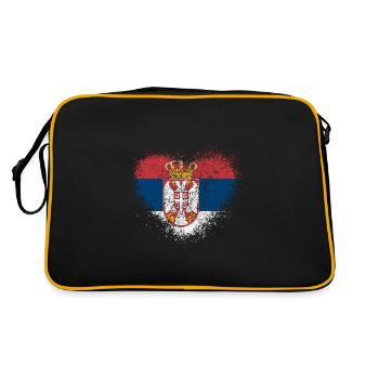 Serbie - Sac Retro - noir/or - Dos