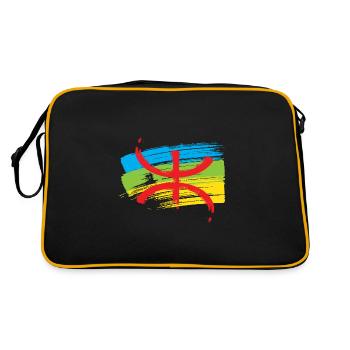 Drapeau Amazigh (Variante artistique) - Sac Retro - noir/or - Dos