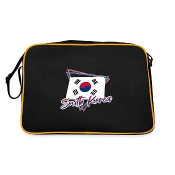 Südkorea - Retro Tasche - Schwarz/Gold - Hinten