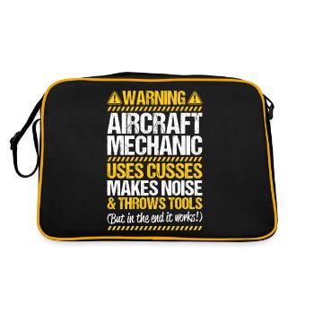 Mécanicien d’avions Aircraft Mechanic - Sac Retro - noir/or - Dos