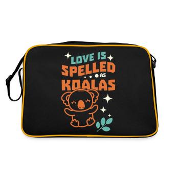 Love Is Spelled As Koalas - Retro Bag - black/gold - Back