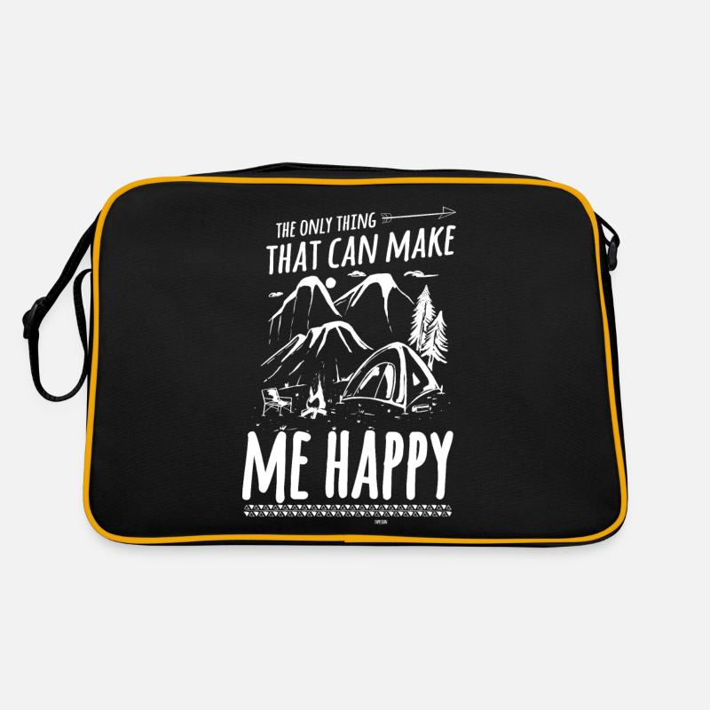cool camping slogan for campers Retro Bag