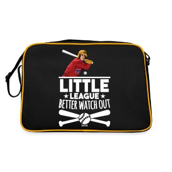 Baseball - Retro Tasche - Schwarz/Gold - Hinten