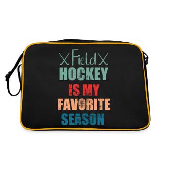 Le hockey sur gazon est ma saison préférée de hockey en salle - Sac Retro - noir/or - Dos