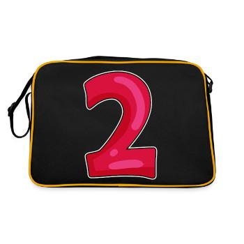 two - Retro Bag - black/gold - Back