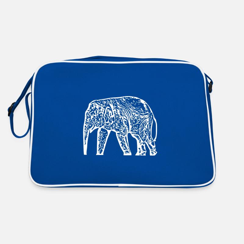 Elephant Baby White Retro Bag