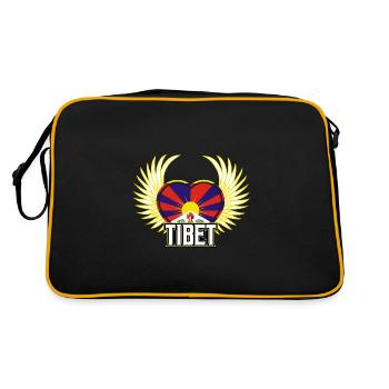 Tibet - Retro Tasche - Schwarz/Gold - Hinten