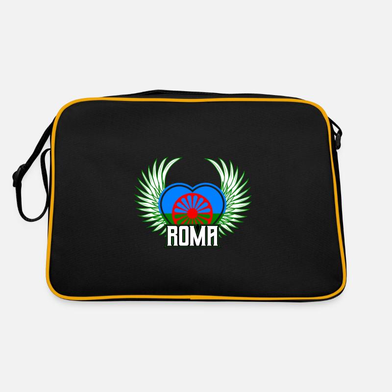Roma - Retro Tasche - Schwarz/Gold