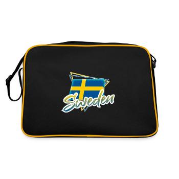 Schweden - Retro Tasche - Schwarz/Gold - Hinten