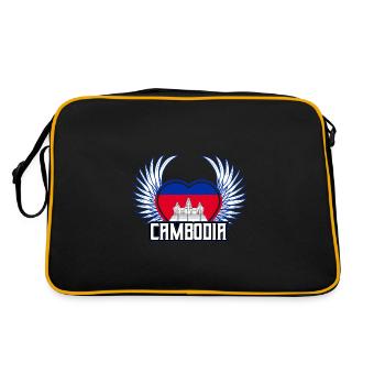 Cambodge - Sac Retro - noir/or - Dos