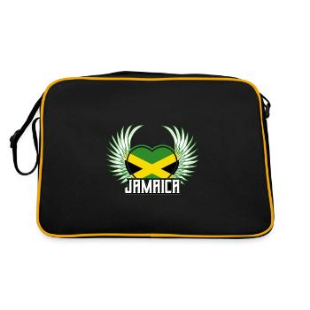 Jamaika - Retro Tasche - Schwarz/Gold - Hinten