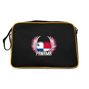 Panama - Retro Tasche - Schwarz/Gold - Hinten