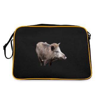 Sanglier Sanglier Porc Truie Cochon - Sac Retro - noir/or - Dos