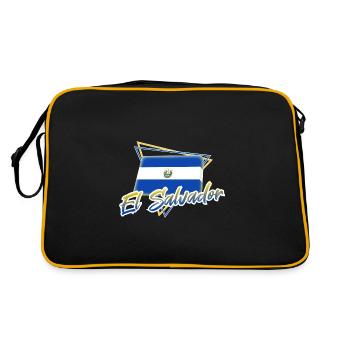 El Salvador - Retro Tasche - Schwarz/Gold - Hinten