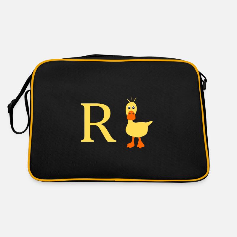 Rente Ente - Retro Tasche - Schwarz/Gold