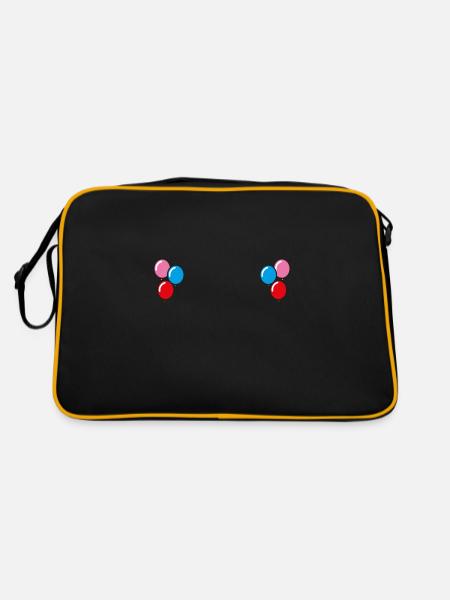 Balloon Gift Idea - Retro Bag - black/gold - Back