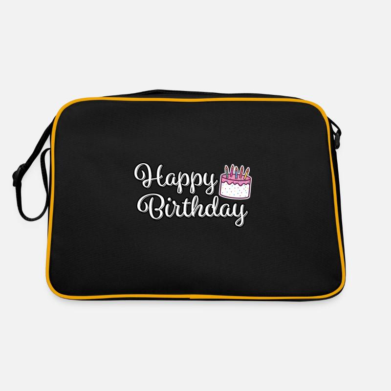 Joyeux gâteau d’anniversaire Birthdy Anniversaire Sac Retro