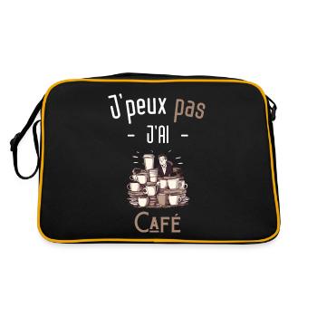 J'peux pas j'ai café - Sac Retro - noir/or - Dos