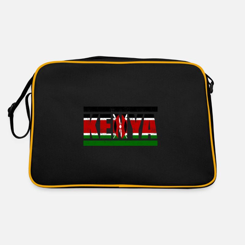 Kenia - Retro Tasche - Schwarz/Gold
