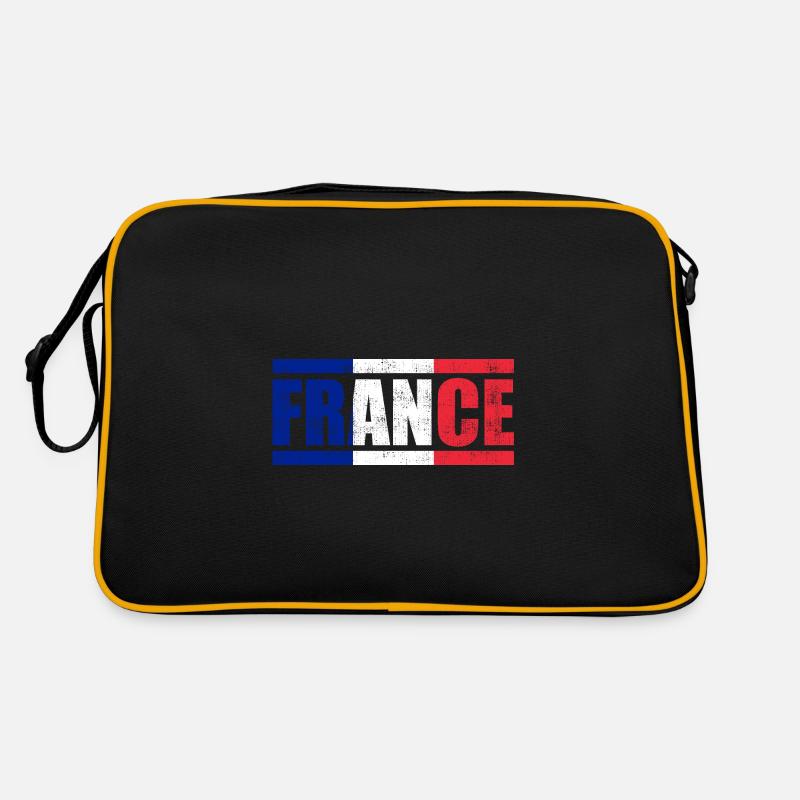 Frankreich - Retro Tasche - Schwarz/Gold
