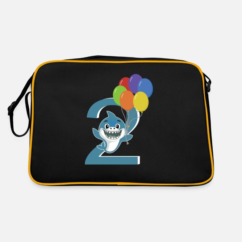 2e anniversaire requin 2 ans cadeau costume Sac Retro