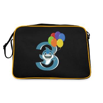 Three years | 3rd birthday | I am already 3 - Retro Bag - black/gold - Back