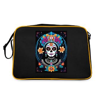 LA CATRINA DELUXE - Sac Retro - noir/or - Dos