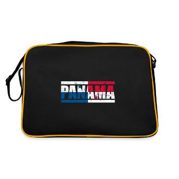 Panama - Retro Tasche - Schwarz/Gold - Hinten