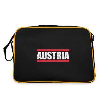 Österreich - Retro Tasche - Schwarz/Gold - Hinten