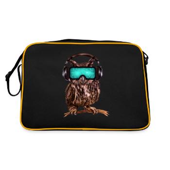 Owl_ 03 - Retro Bag - black/gold - Back