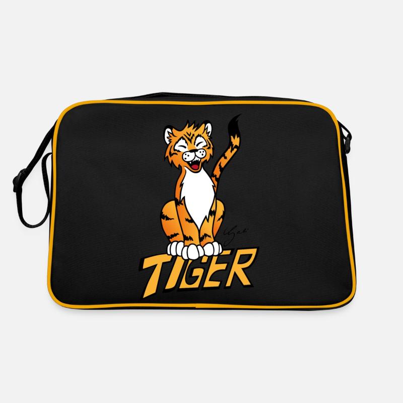 Tiger - Retro Tasche - Schwarz/Gold