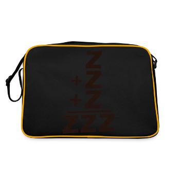 symbol sleep nap sleeps sleep zzz - Retro Bag - black/gold - Back