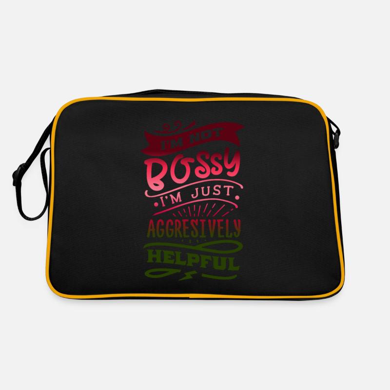 I'm not bossy I'm just aggressively helpful Retro Bag