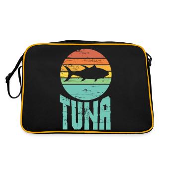 Vintage Tuna Artwork PêcheUr - Sac Retro - noir/or - Dos