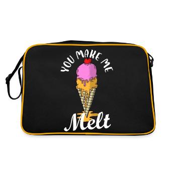 tu me fais fondre Design pour un dicton alimentaire et - Sac Retro - noir/or - Dos