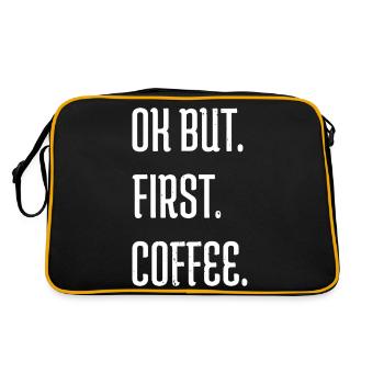 blague au café au lait drôle blagues humoristiques de café au lait bday - Sac Retro - noir/or - Dos