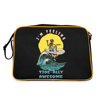 Je me sens Tide-ally génial drôle Retro Surfer - Sac Retro - noir/or - Dos