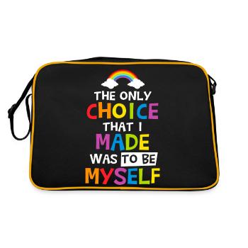 LGBT Gift Pride Month - Retro Bag - black/gold - Back