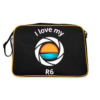 I love my R6 - Sac Retro - noir/or - Dos
