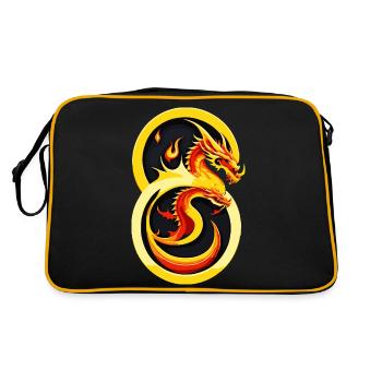 Double dragon - Sac Retro - noir/or - Dos