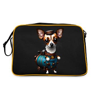 Steampunk Chihuahua - Sac Retro - noir/or - Dos