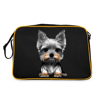 propriétaire de chiot chien Yorkshire Terrier - Sac Retro - noir/or - Dos