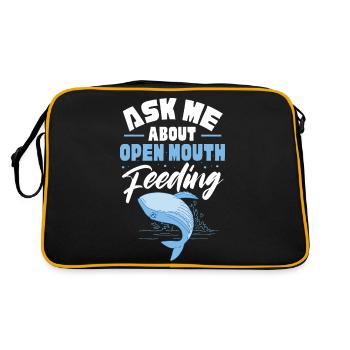 Ask Me About Open Mouth Feeding Humpback Blue - Retro Bag - black/gold - Back
