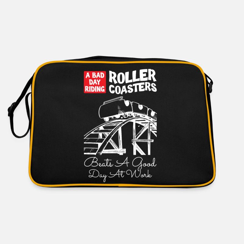 A Bad Day Riding Roller Coasters Retro Tasche
