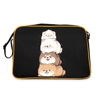Shiba Pyramid - Retro Bag - black/gold - Back