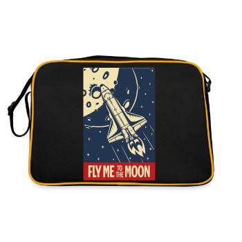 Envolez-moi vers la Lune - Sac Retro - noir/or - Dos