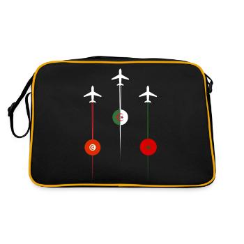 Maghreb united Lignes aériennes - Sac Retro - noir/or - Dos