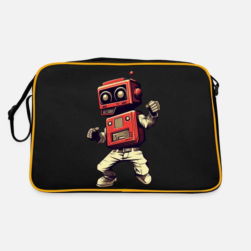 Dancing Robot Man Retro Tasche