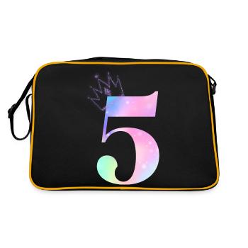 5th anniversary rainbow - Retro Bag - black/gold - Back